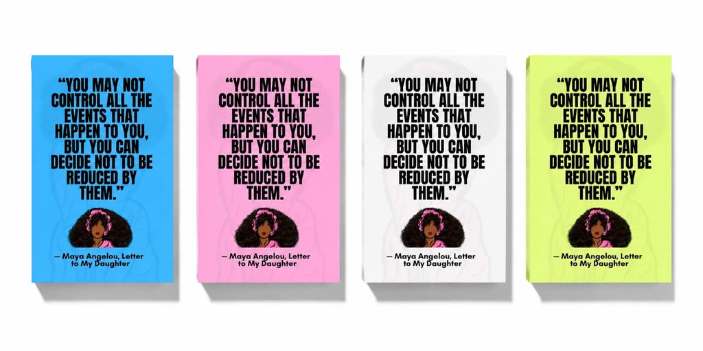 After Him guided breakup journal for women, white cover with illustrated woman in pink robe