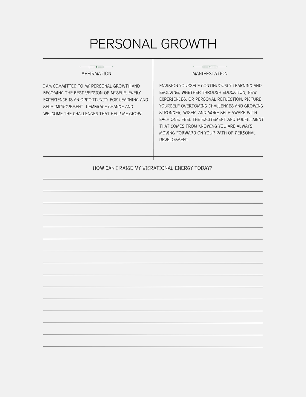 Manifestation Journal: 30 Powerful Manifestations and Affirmations