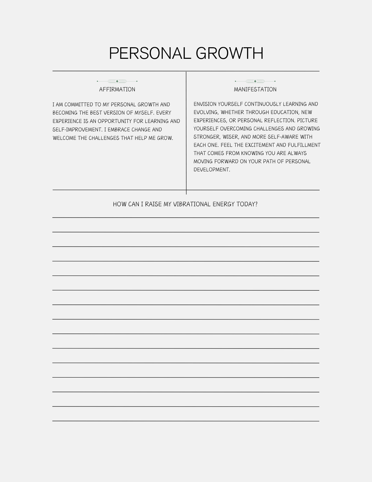 Manifestation Journal: 30 Powerful Manifestations and Affirmations