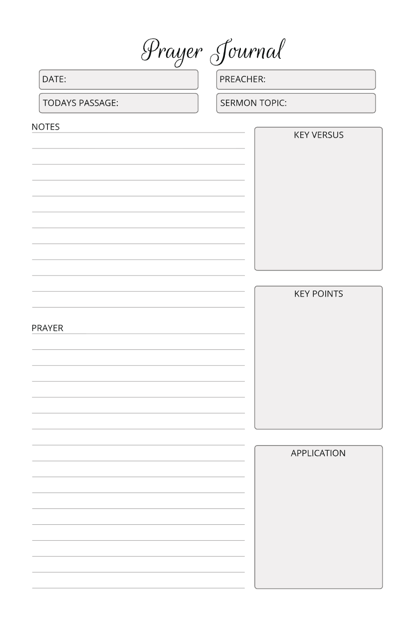 Things I Need To Pray About: Free-write Journal