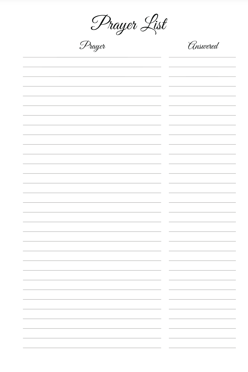 Things I Need To Pray About: Free-write Journal